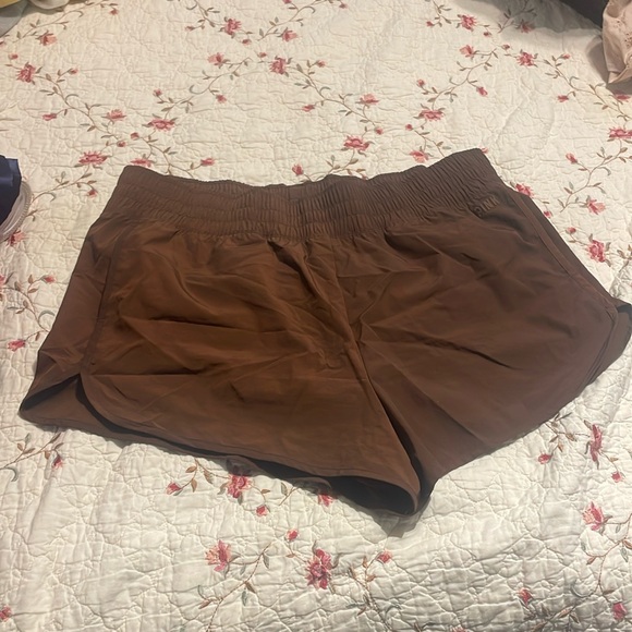 NWOT PINK Victoria’s Secret brown athletic shorts - Picture 1 of 2